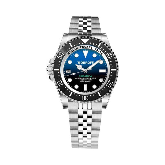 Bobroff Silver Stainless Steel Sport Watch