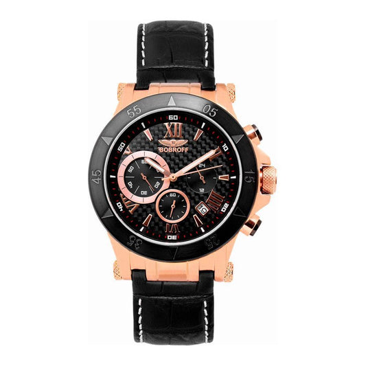Bobroff Black Leather Watch BOBF1001M15AC
