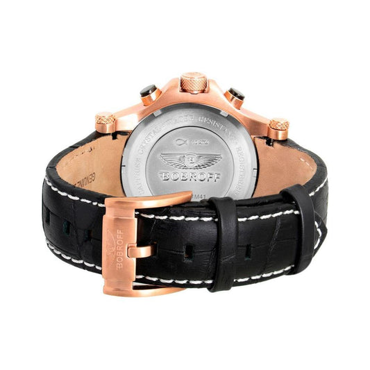 Bobroff Black Leather Watch BOBF1001M15AC