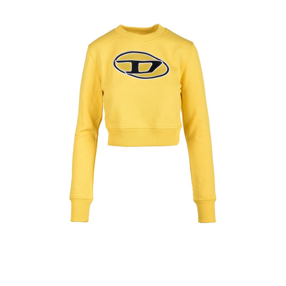 Diesel Yellow Cotton Sweatshirt