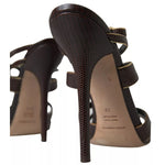 Dolce & Gabbana Brown Ankle Strap Stiletto Heels Sandals Shoes