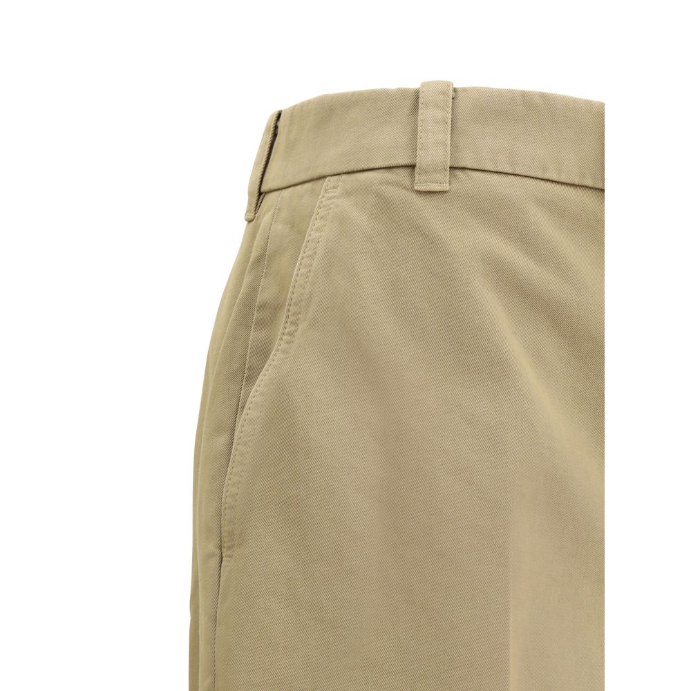 Thom Browne Beige Cotton Casual Pants