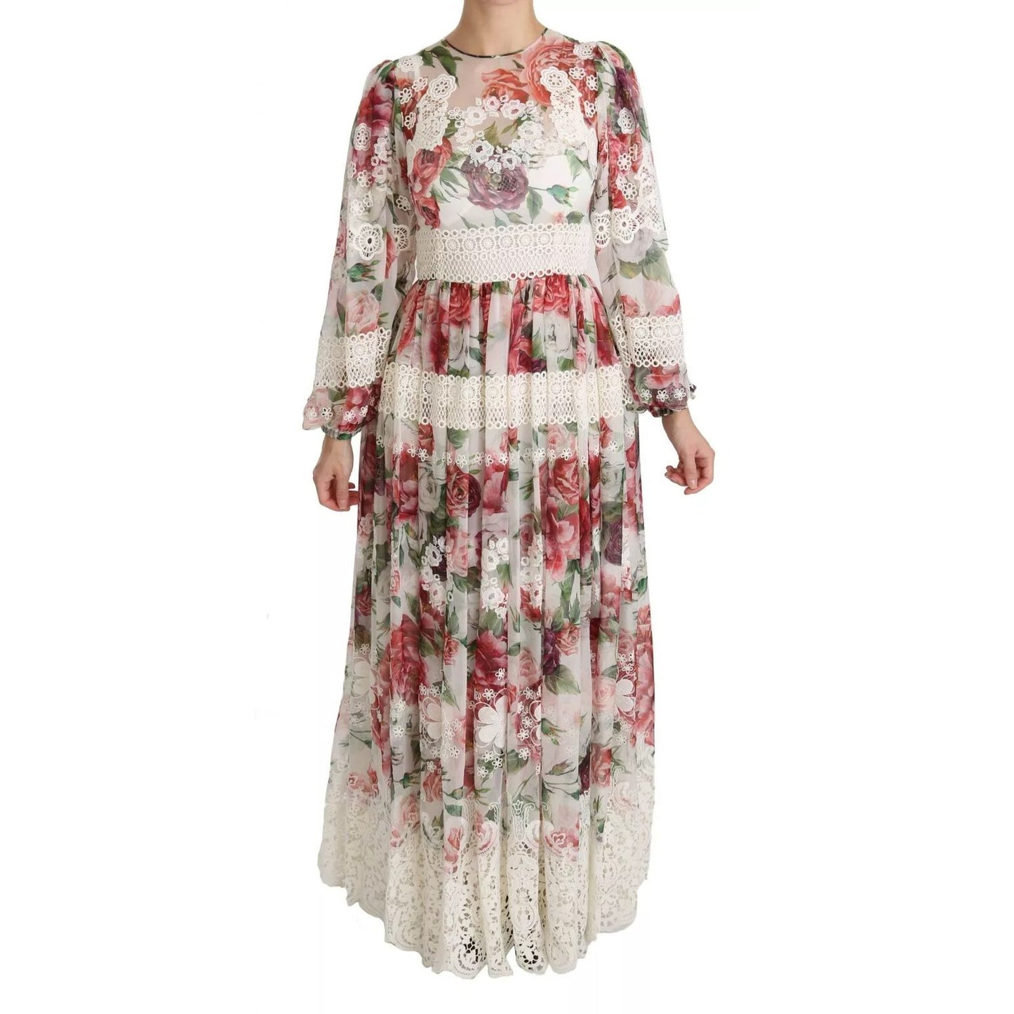 Dolce & Gabbana Multicolor Floral Maxi Sheath Dress