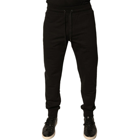 Dolce & Gabbana Black Cotton Jogger Men Sweatpants Pants