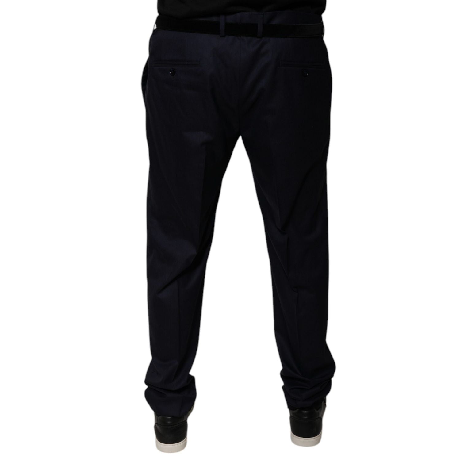 Dolce & Gabbana Dark Blue Tapered Formal Dress Pants