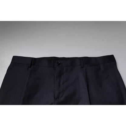 Dolce & Gabbana Dark Blue Tapered Formal Dress Pants