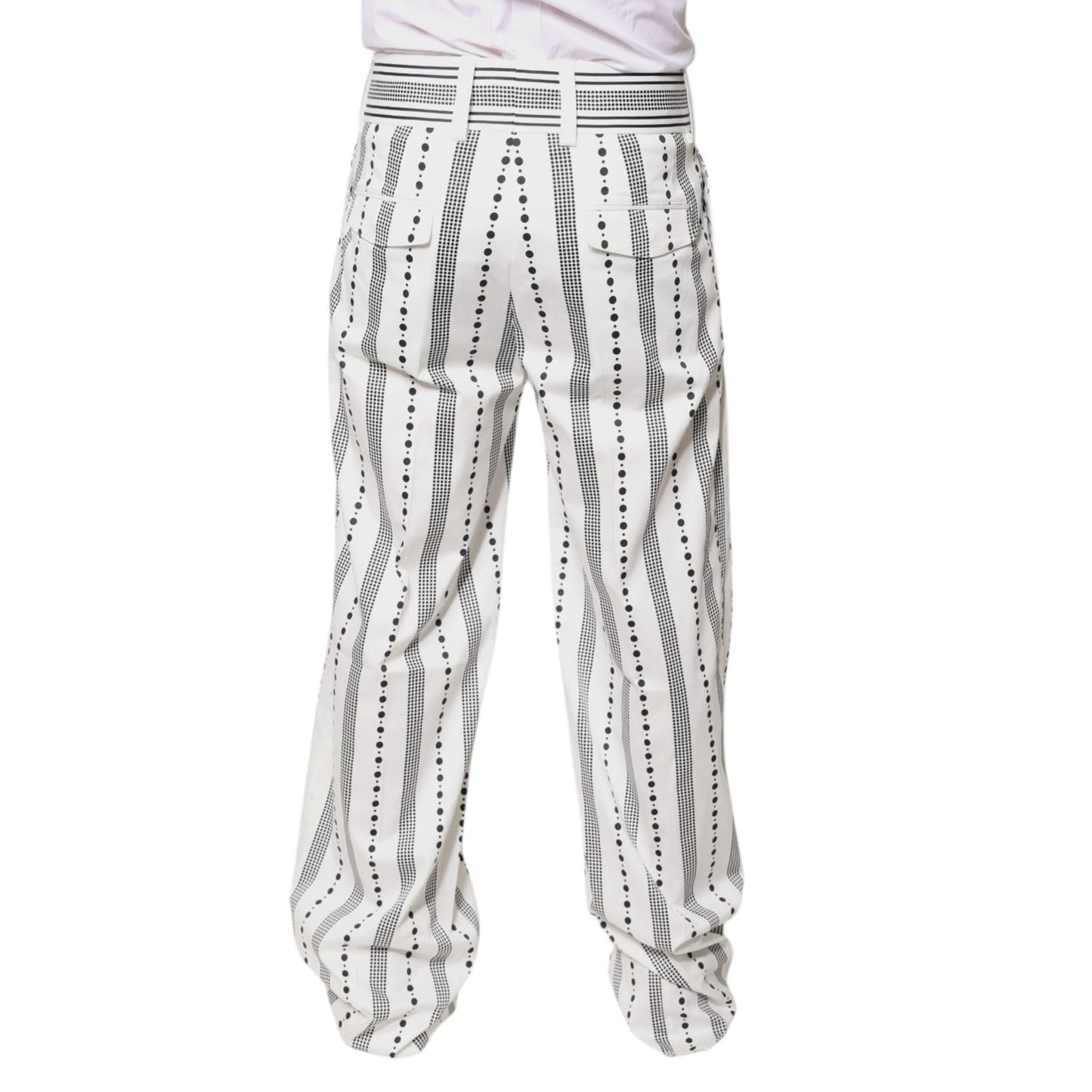 Dolce & Gabbana White Straight Formal Dress Pants