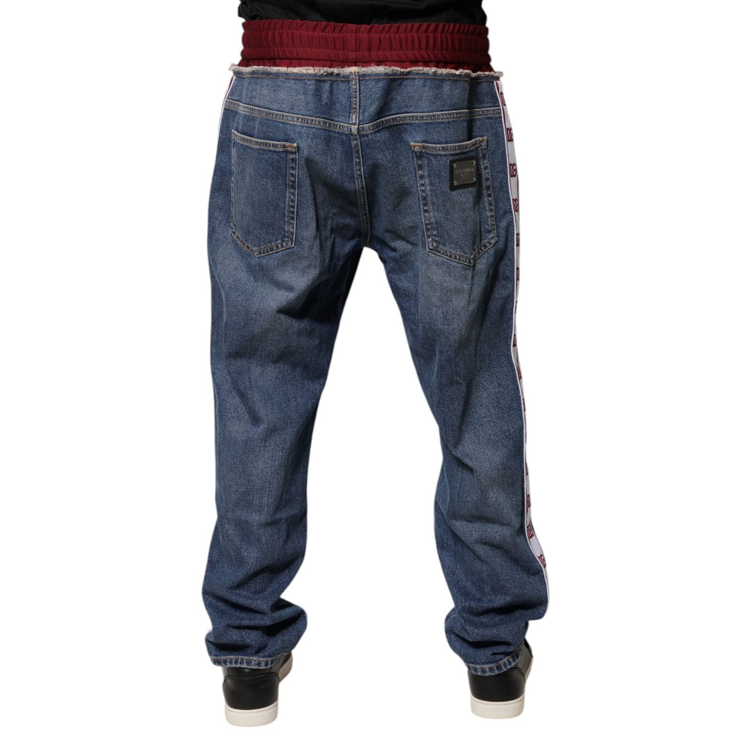 Dolce & Gabbana Blue Cotton Stretch Straight Denim Jeans