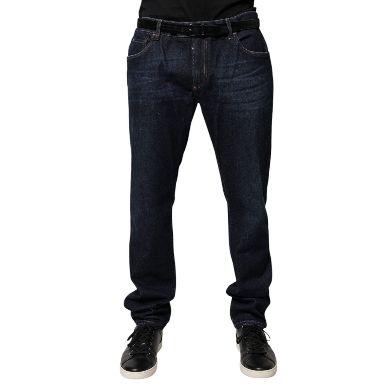 Dolce & Gabbana Dark Blue Cotton Skinny Denim Jeans