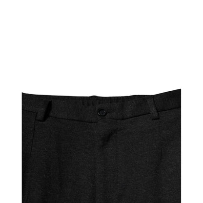 Dolce & Gabbana Black Viscose Cargo Men Casual Pants