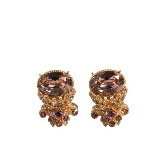 Dolce & Gabbana Gold Tone 925 Sterling Silver Crystal Cufflink