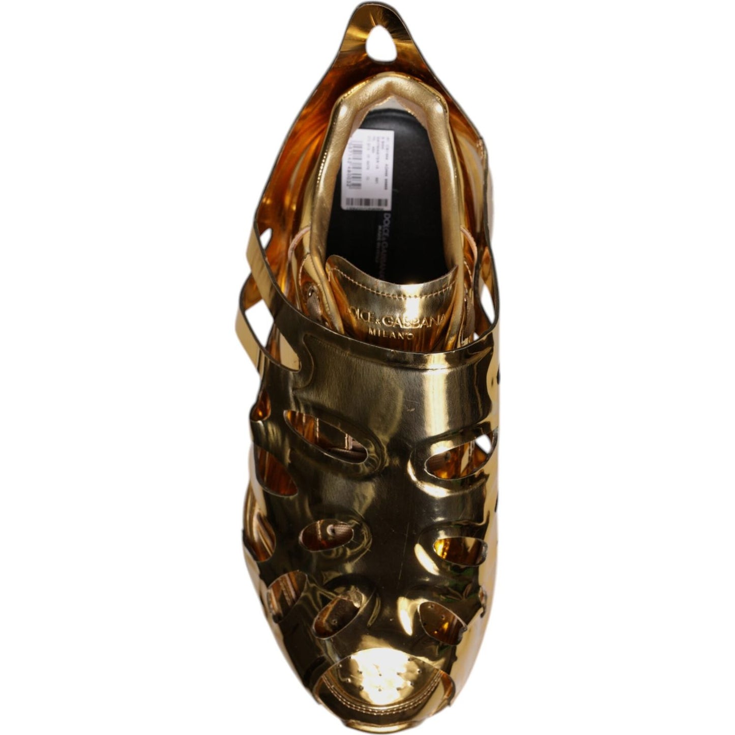 Dolce & Gabbana Gold Daymaster Leather Low Top Sneakers Shoes MV6710-44