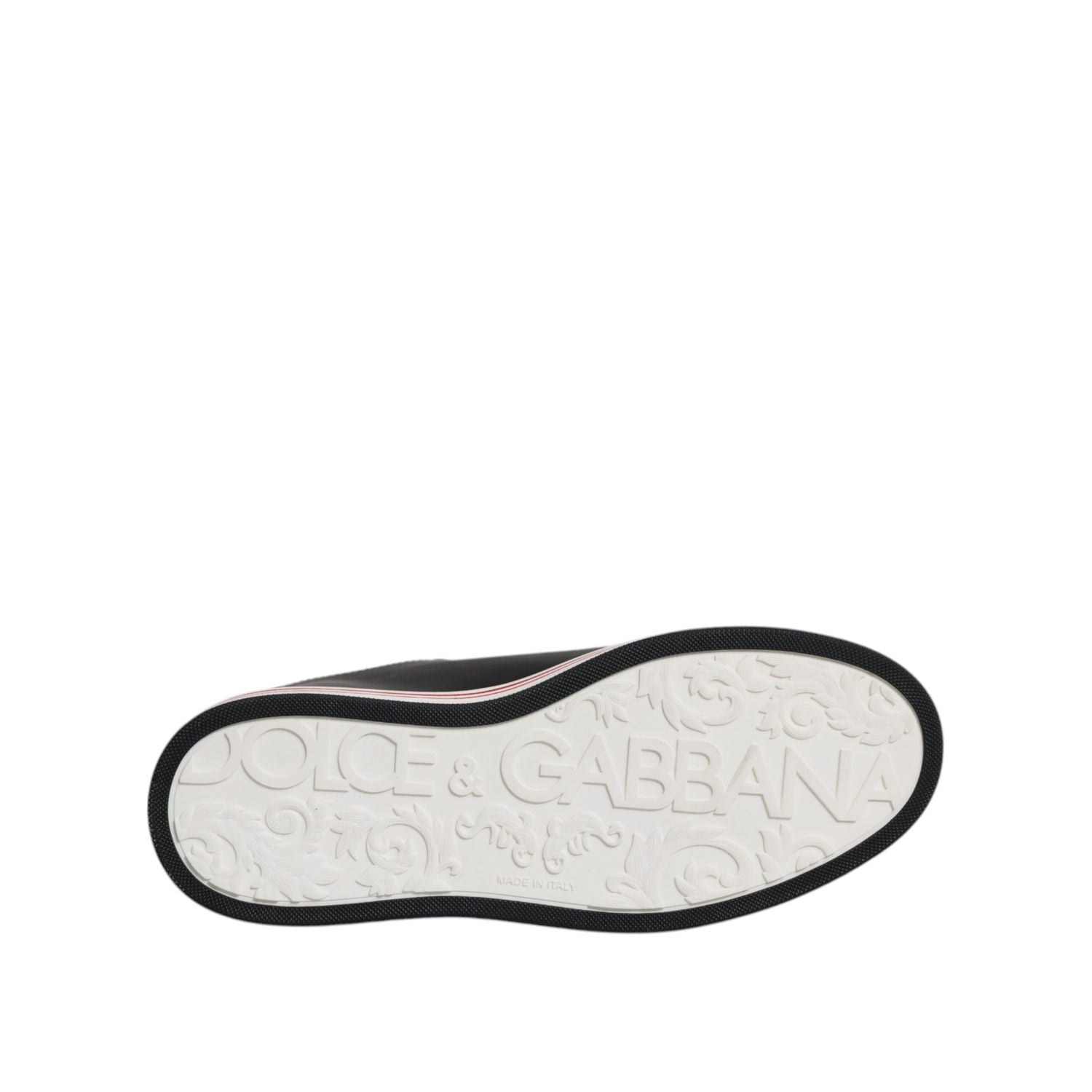 Dolce & Gabbana Black Leather Low Top Men Sneakers Shoes