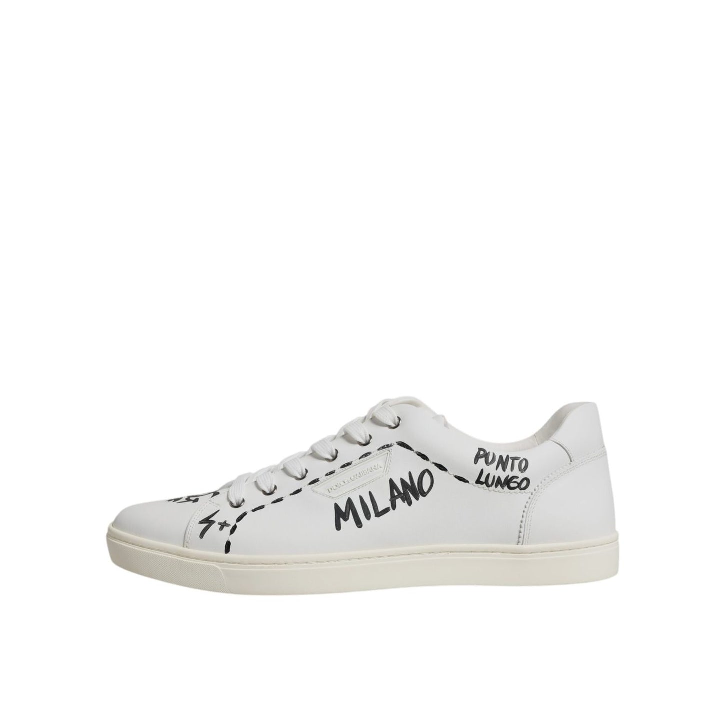 Dolce & Gabbana White Leather Milano Low Top Sneakers Shoes