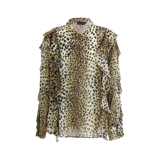Blumarine Silk chiffon leopard Shirt
