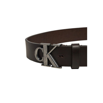 Calvin Klein Jeans Brown Leather Regular Belt