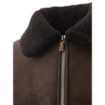 Lardini Elegant Montone Leather Brown Jacket LA-1217664-IT56 | 3XL