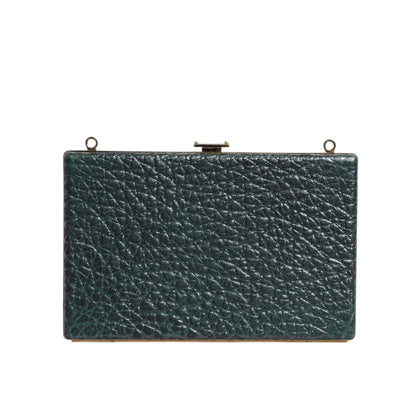 Dolce & Gabbana Black Leather Clutch Evening Crossbody Bag