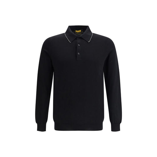 Svevo Black Cotton Polo Shirt
