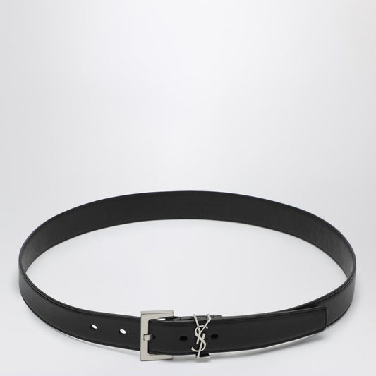 Saint Laurent Cassandre black smooth leather belt 634437BOO0E/Q_YSL-1000_300