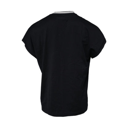 Dolce & Gabbana Dark Blue Logo Crown Cotton Crew Neck T-shirt