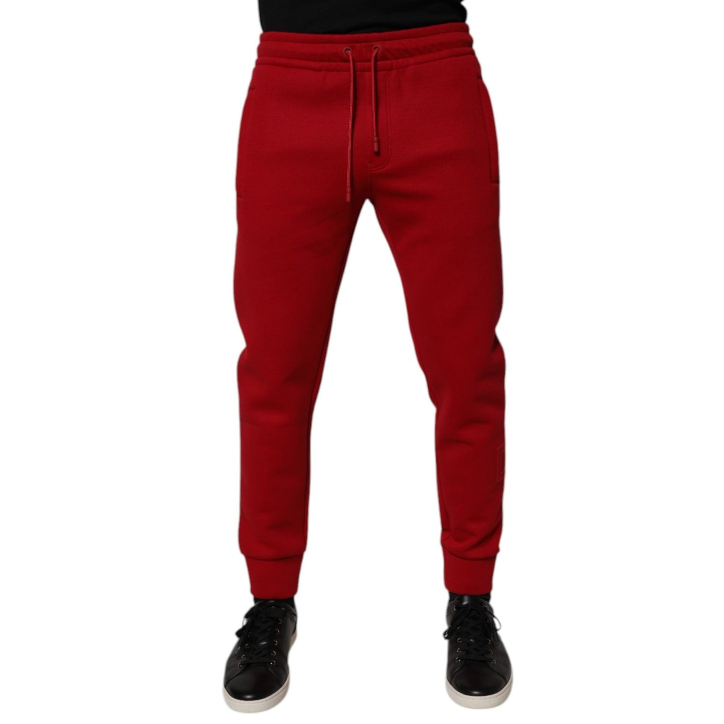 Dolce & Gabbana Red Cotton Jogger Jogging Pants