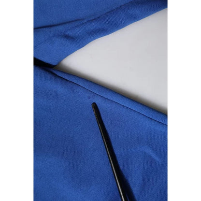 Dolce & Gabbana Blue Cotton Jogger Mid Waist Pants