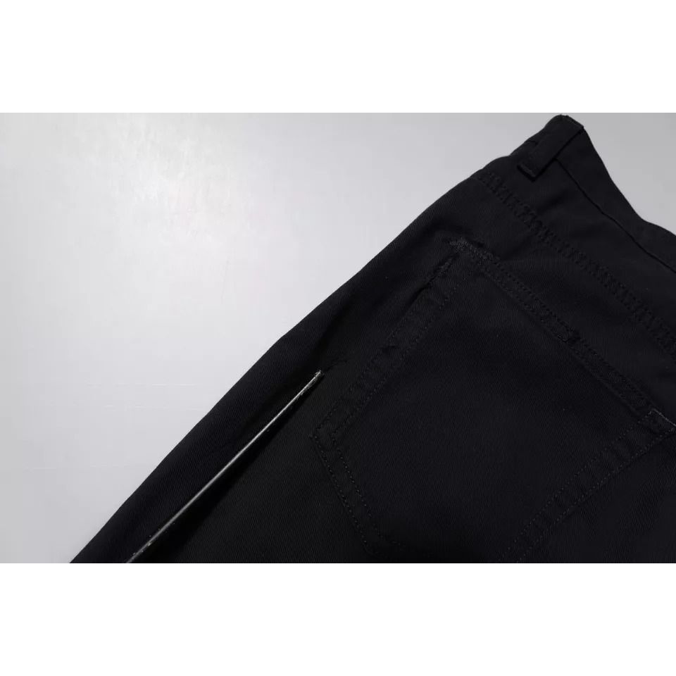 Dolce & Gabbana Dark Blue Cotton Stretch Loose Men Denim Jeans