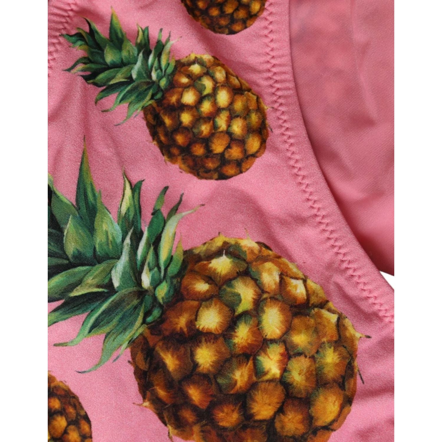 Dolce & Gabbana Pink Pineapple Swimsuit Bikini Bottom Swimwear