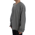 Dolce & Gabbana Gray Crewneck Pullover Silk Sweater TIT20531-1