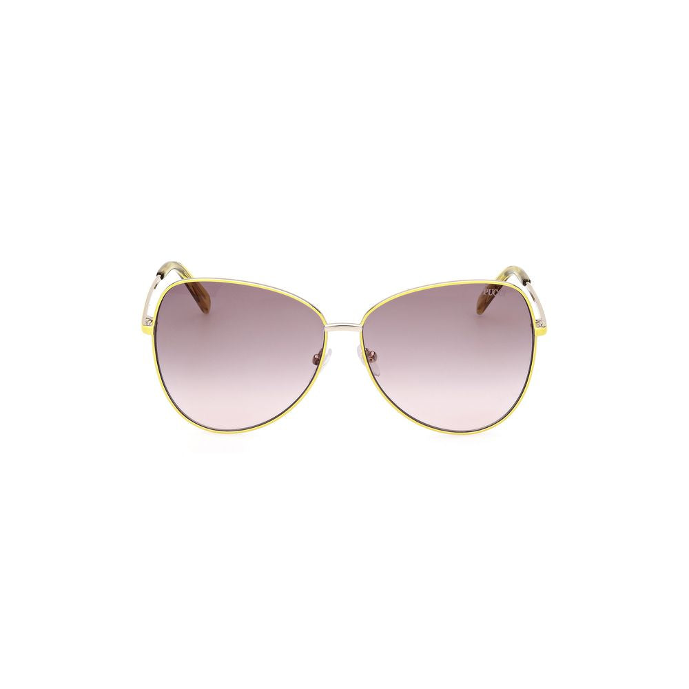 Emilio Pucci Yellow Metal Sunglasses EPEP02076141FAC