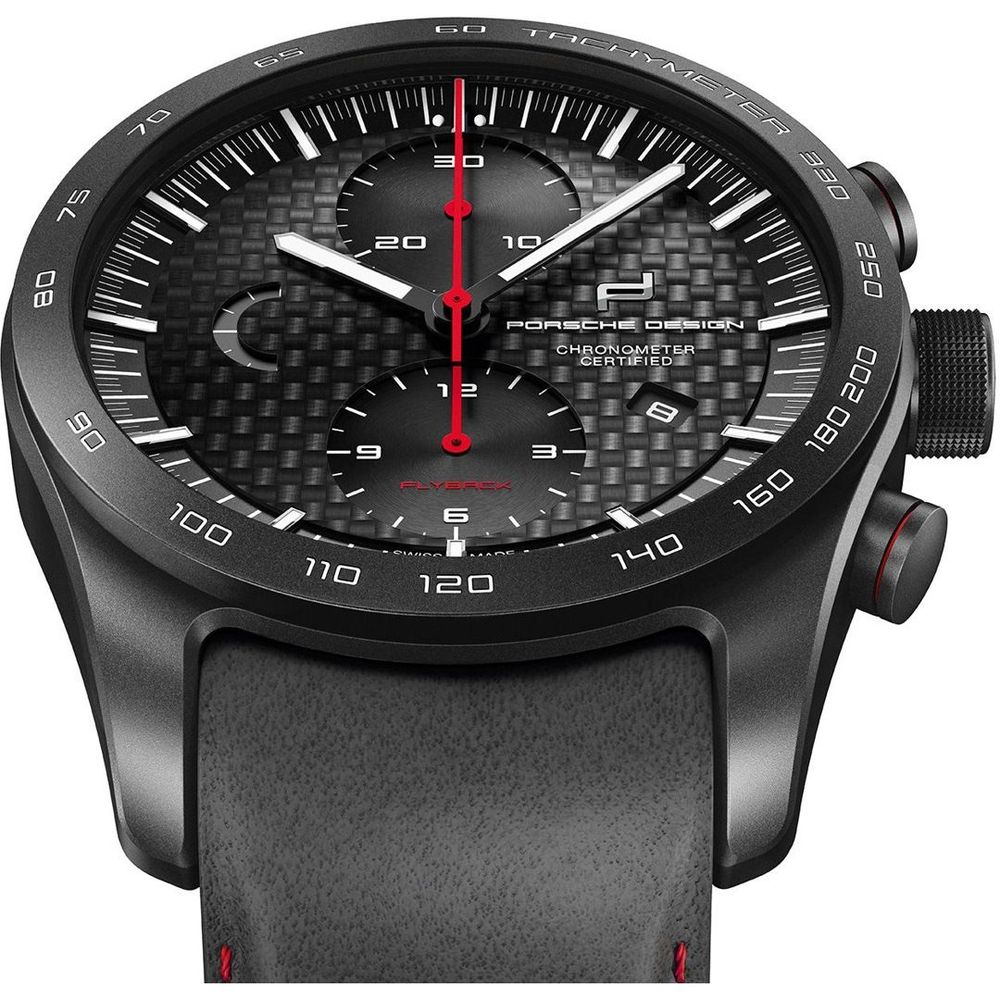 Porsche Design Black Leather Sport Watch