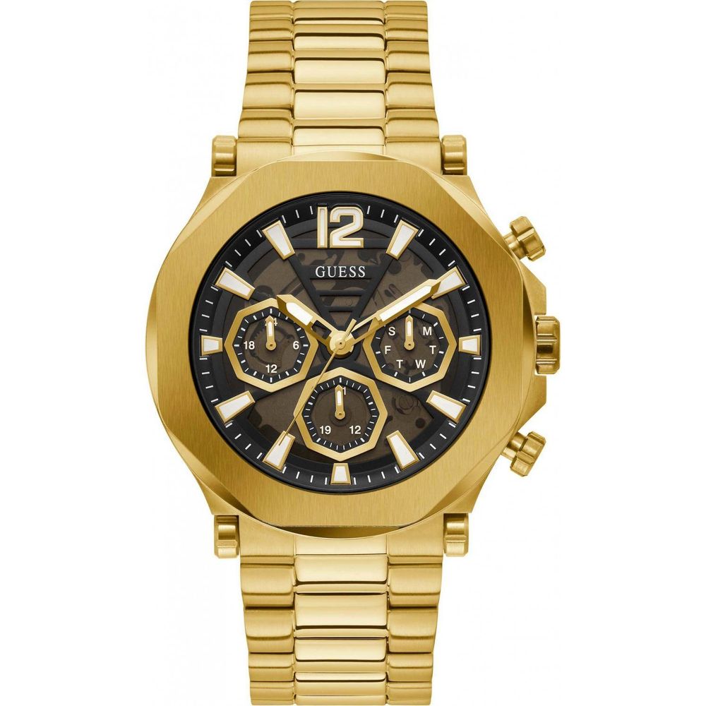 Guess Gold Stainless Steel Dress Watch