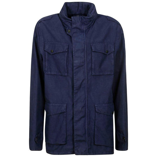 Herno Blue Linen Jacket HE-14920-IT50 | L