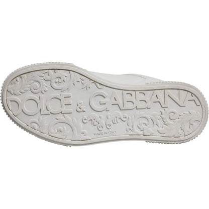 Dolce & Gabbana White Miami Leather Low Top Sneakers Shoes