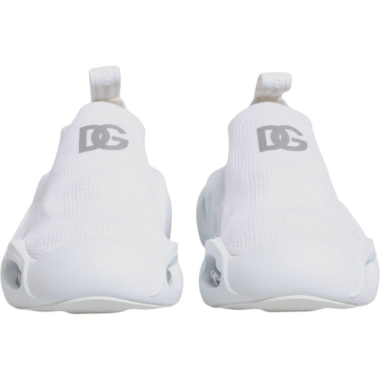 Dolce & Gabbana White Slip On Wave Low Top Sneakers Shoes LA12442-35
