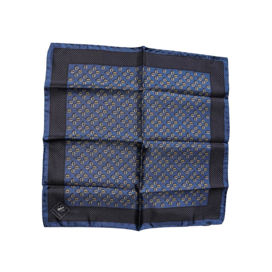 Dolce & Gabbana Blue Lady Bug Silk Square Handkerchief Scarf