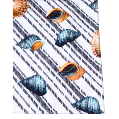 Dolce & Gabbana Multicolor Stripes Seashells Beach Towel
