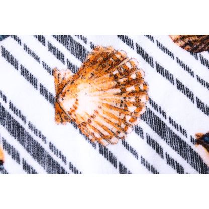 Dolce & Gabbana Multicolor Stripes Seashells Beach Towel