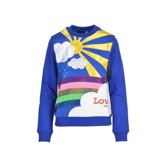 Love Moschino Blue Cotton Sweater LO-1340-IT42