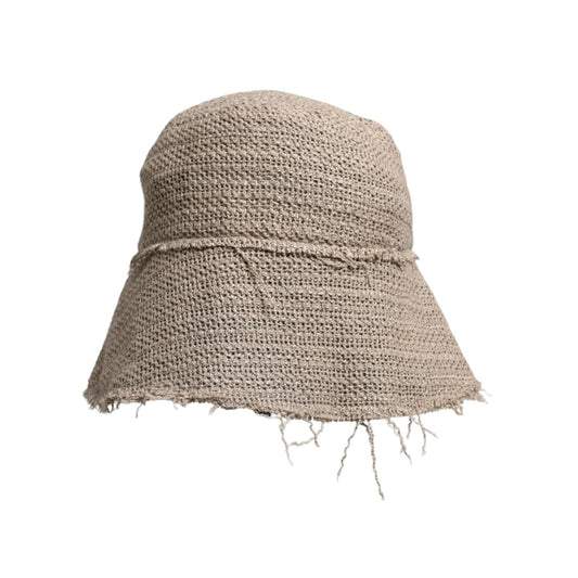 Dolce & Gabbana Beige Linen Wide Brim Bucket Hat
