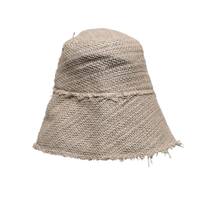 Dolce & Gabbana Beige Linen Wide Brim Bucket Hat