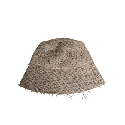 Dolce & Gabbana Beige Linen Wide Brim Bucket Hat