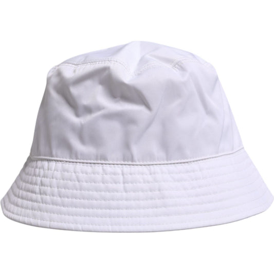 Dolce & Gabbana White Cotton Wide Brim Bucket Hat HAT9779-59