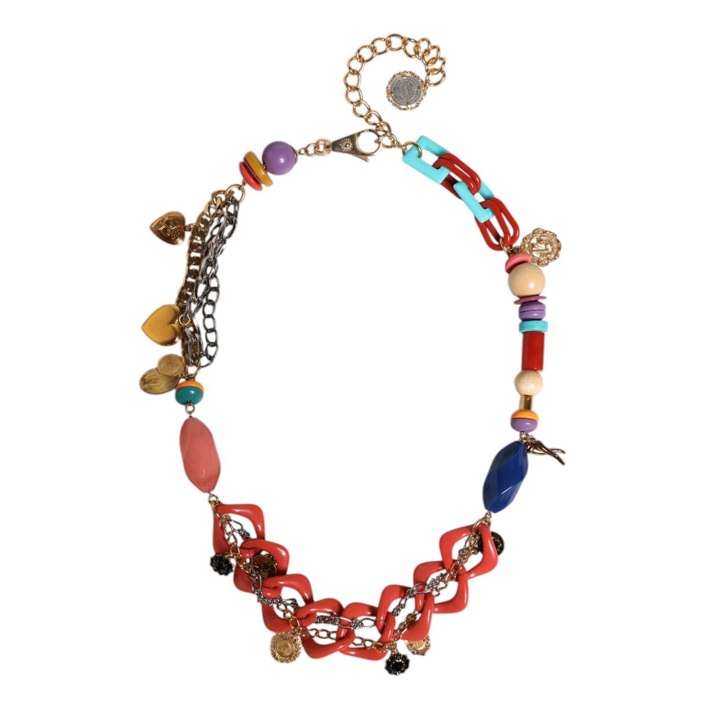 Dolce & Gabbana Multicolor Embellished Waist Chain Belt