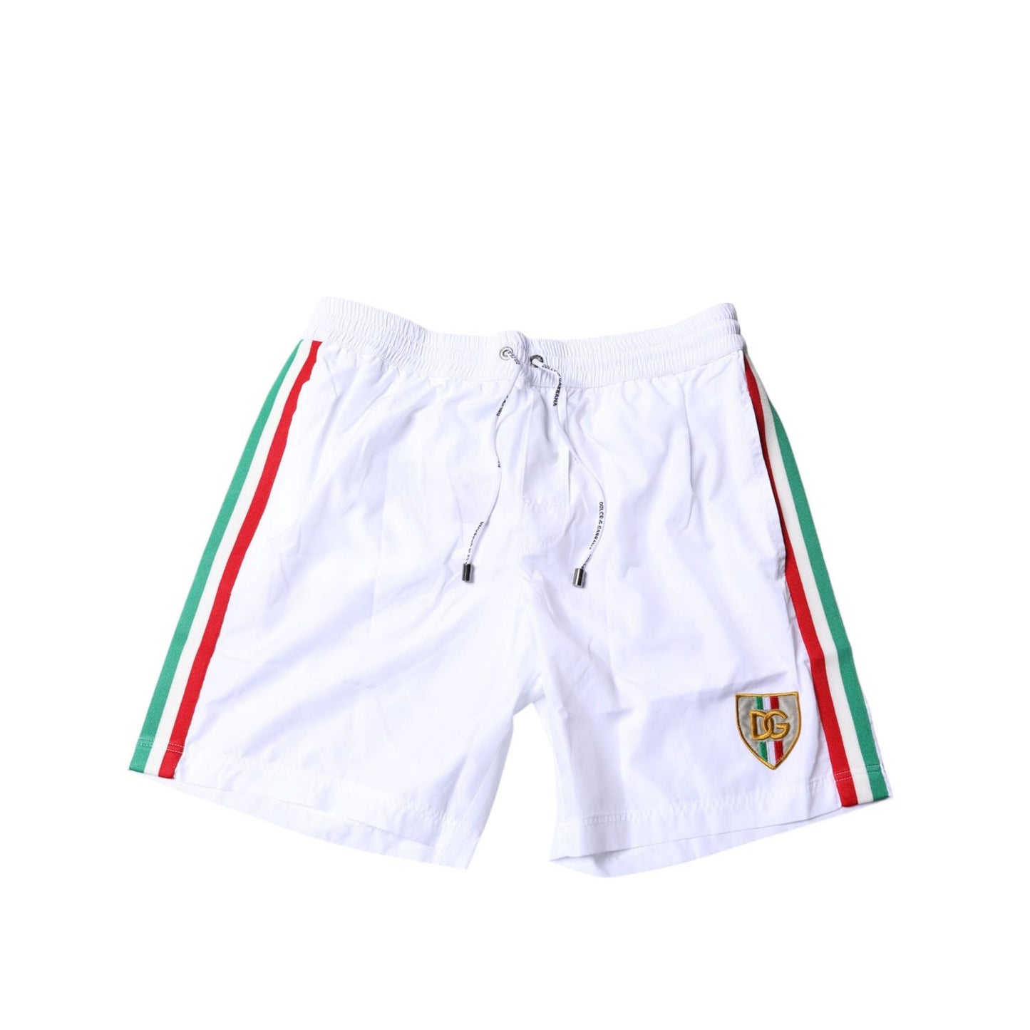 Dolce & Gabbana White Stripes Beachwear Shorts 2Pc Swimwear