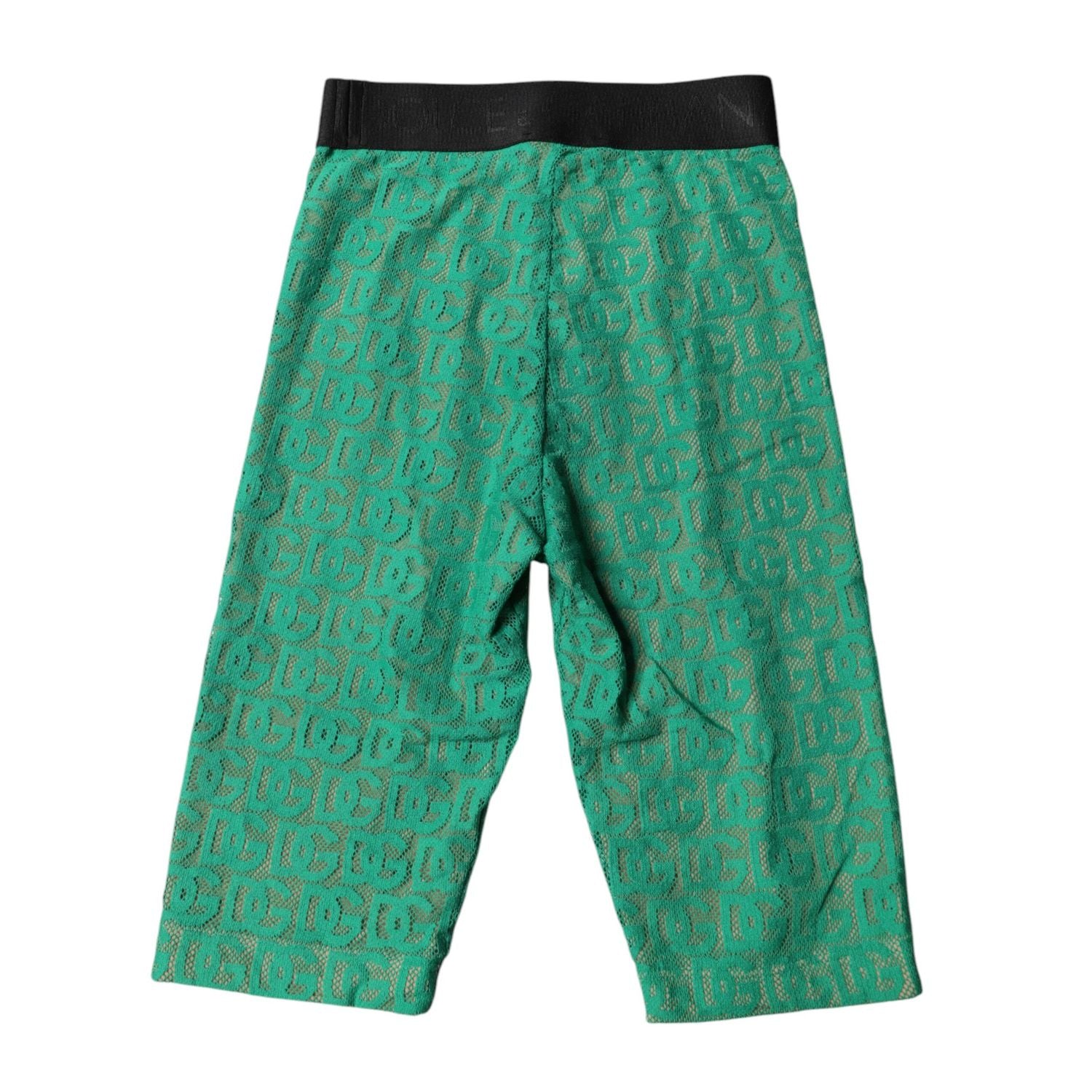 Dolce & Gabbana Green Logo Monogram Cropped Tights Underwear