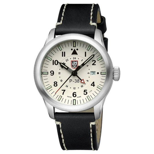 Luminox Black Leather Watch LUXA9527AC