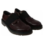 Dr. Martens Dark Brown Leather Elastic Strap Shoes LA8405-38