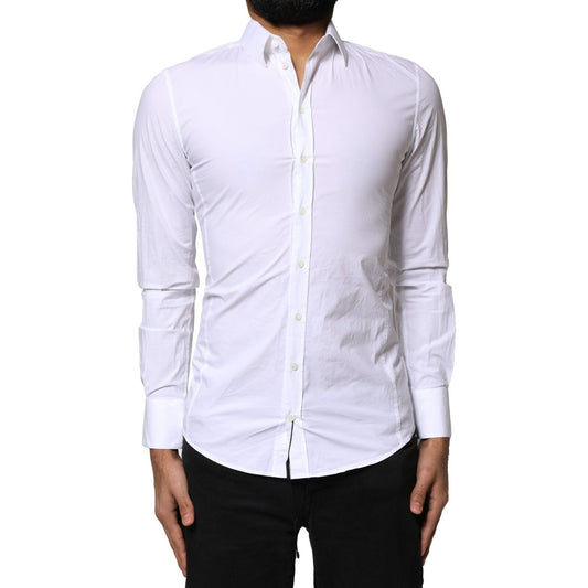 Dolce & Gabbana White SICILIA Cotton Formal Men Dress Shirt TSH6286-37